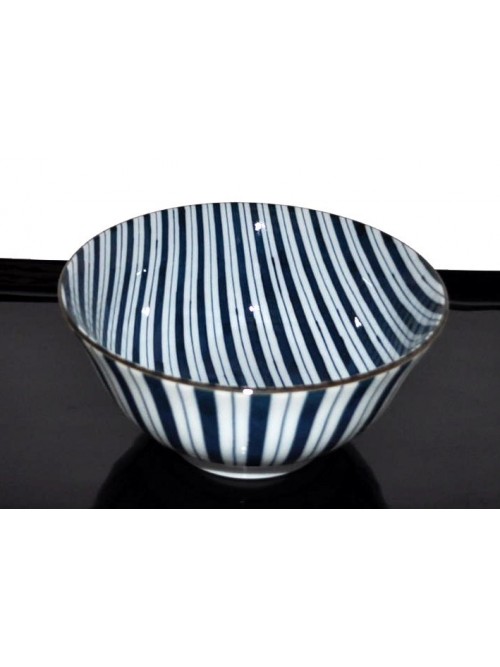 Bol porcelaine du Japon motif rayures - La Galerie Equitable