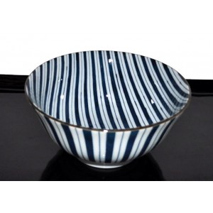 Bol porcelaine du Japon motif rayures - La Galerie Equitable