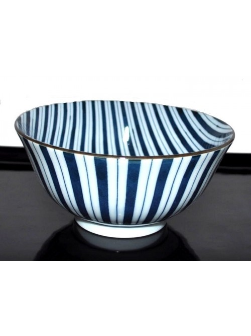 Bol porcelaine du Japon motif rayures - La Galerie Equitable