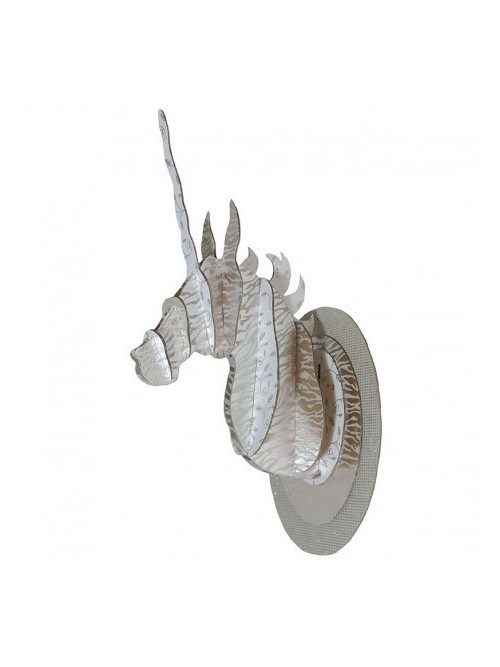 Tête de licorne 3D or et argent - La Galerie Equitable