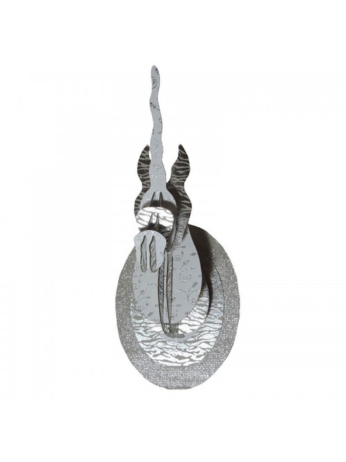 Tête de licorne 3D or et argent - La Galerie Equitable