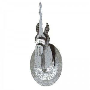 Tête de licorne 3D or et argent - La Galerie Equitable