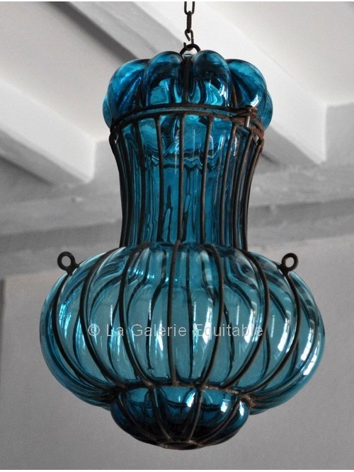 Lanterne verre et fer forgé - La Galerie Equitable
