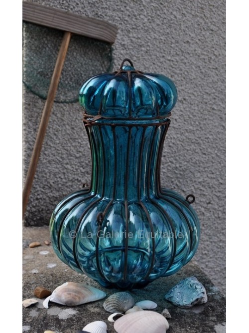 Suspension verre et fer forgé - La Galerie Equitable