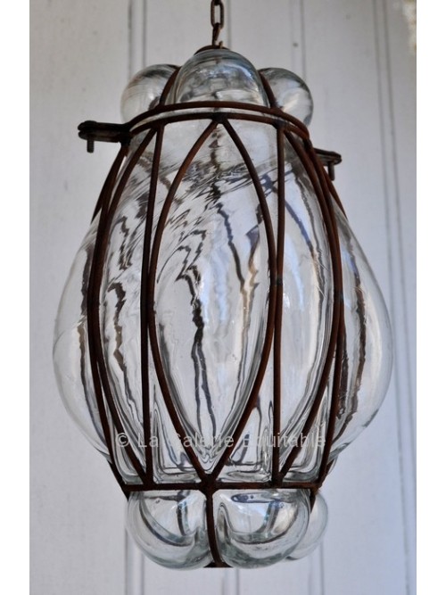 Lampe à suspendre en verre - La Galerie Equitable 