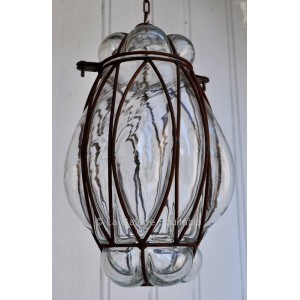 Lampe à suspendre en verre - La Galerie Equitable 