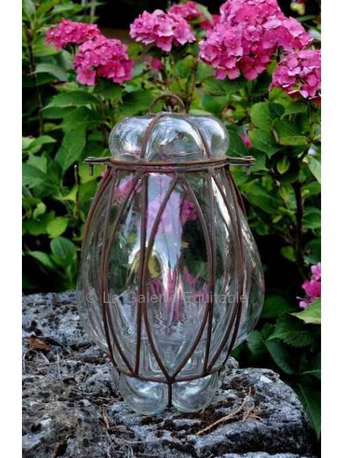 Lanterne verre et fer forgé - La Galerie Equitable