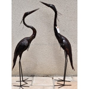 herons en metal recycle - La Galerie Equitable