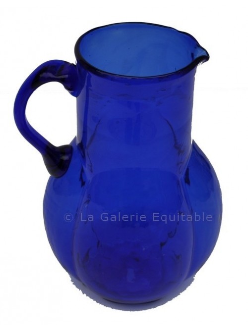 Pichet à eau bleu années 20 - La Galerie Equitable