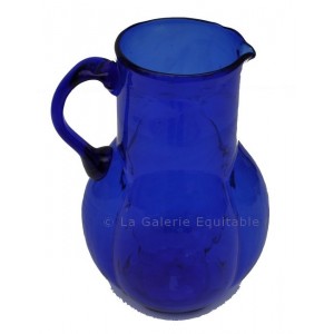 Pichet à eau bleu années 20 - La Galerie Equitable