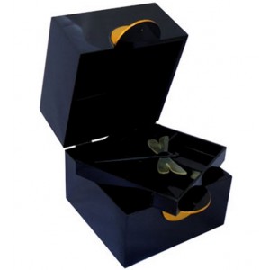 coffret à bijoux noir et doré