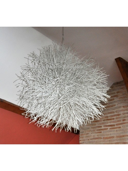 suspension luminaire design en fil recyclés - La Galerie Equitable
