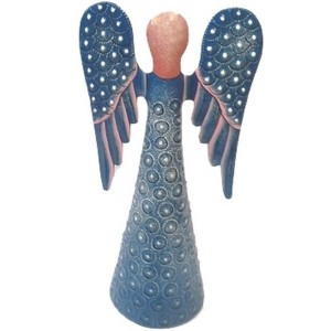 Ange bleu en métal