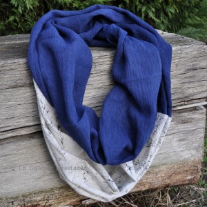 Foulard chèche mixte bleu