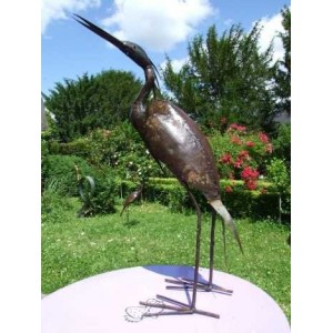 Oiseau en métal pour le jardin - Aigrette - La Galerie Equitable