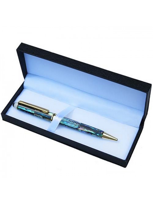 Stylo en nacre irisée bleue - La Galerie Equitable