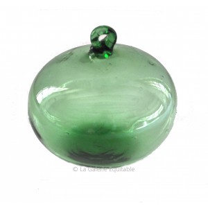 Boule de Noël en verre vert