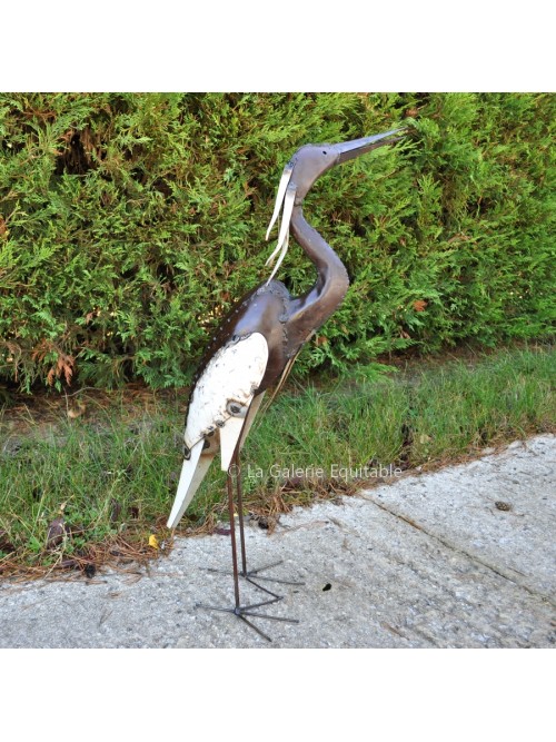 Aigrette blanche en métal - La Galerie Equitable