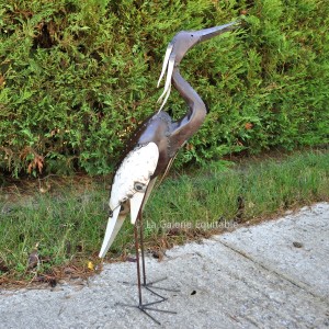 Aigrette blanche en métal - La Galerie Equitable