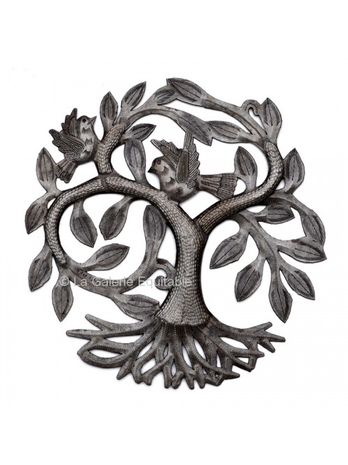 décor mural métal martelé arbre de vie