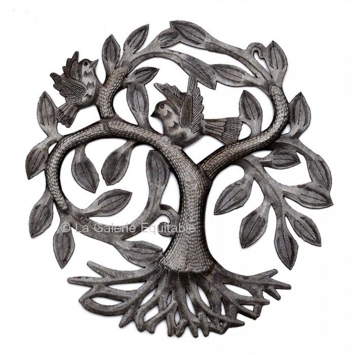 décor mural métal martelé arbre de vie