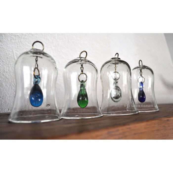 clochette verre soufflé à suspendre