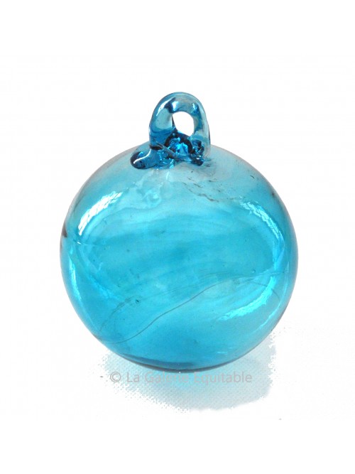 boule verre souffle turquoise