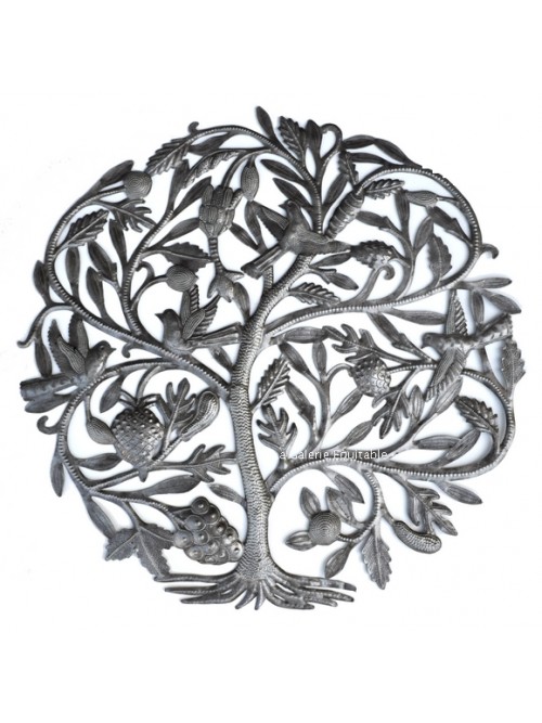 arbre de vie mural en métal sculpté
