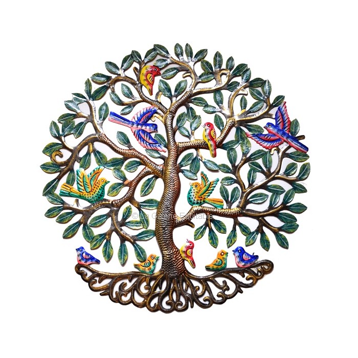 Décor mural peint arbre de vie d'Haïti - La Galerie Equitable