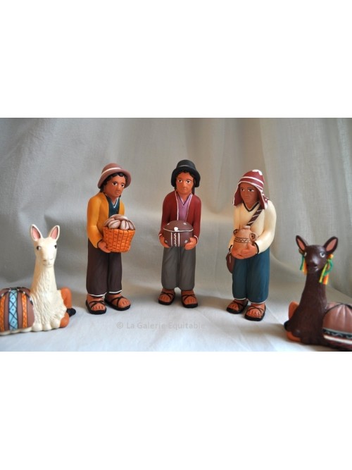 Crèches du Pérou en terre cuite - La Galerie Equitable