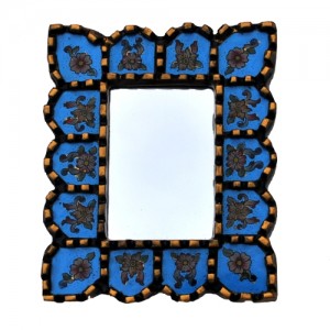 Miroir bois et décor peint