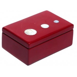 Petite boîte laque rouge et nacre - La Galerie Equitable